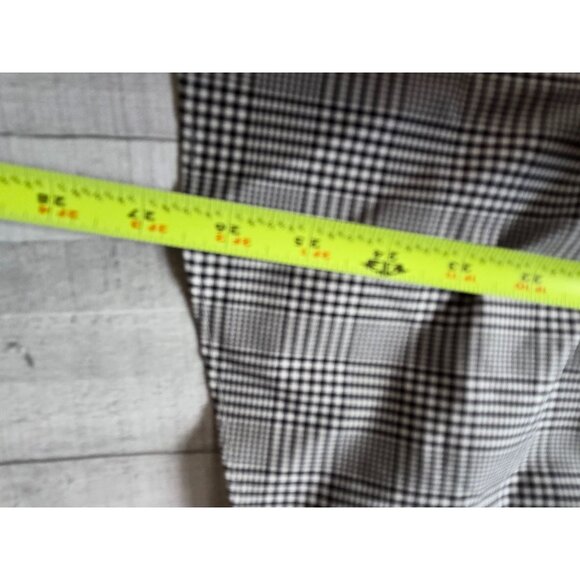 Lands End Womens No Iron Supima Shirt 18P Black & White Plaid - Picture 6 of 7